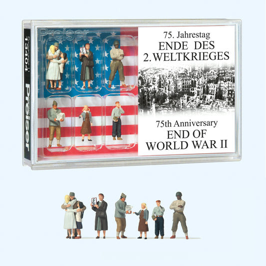 Preiser 13404 75th Anniversary End of World War II Exclusive Figure Set HO