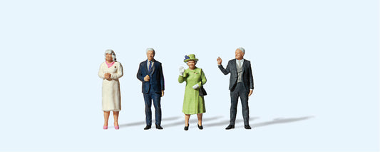 Preiser Queen Elizabeth II Special Edition Figure Set (4) PR13407 HO Gauge