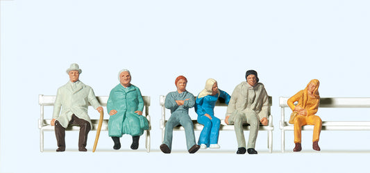 Preiser 14004 Seated Passengers (6) Standard Figure Set HO