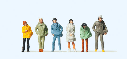 Preiser 14005 Youths (6) Standard Figure Set HO