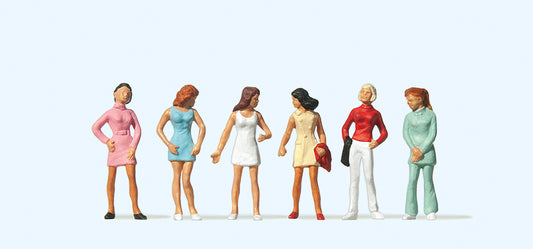 Preiser 14006 Teenage Girls (6) Standard Figure Set HO