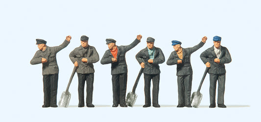 Preiser 14014 Steam Locomotive Crews (6) Standard Figure Set HO
