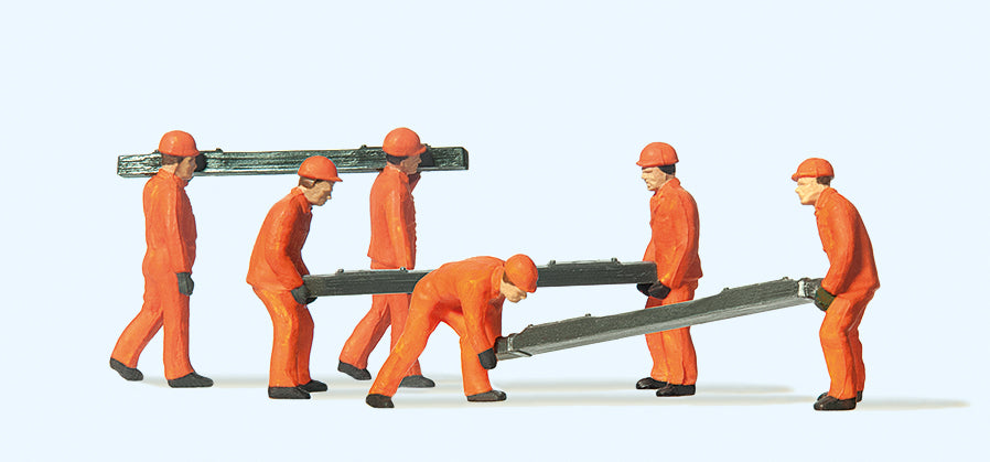 Preiser 14036 Sleeper Layers (6) with Sleepers Standard Figure Set HO