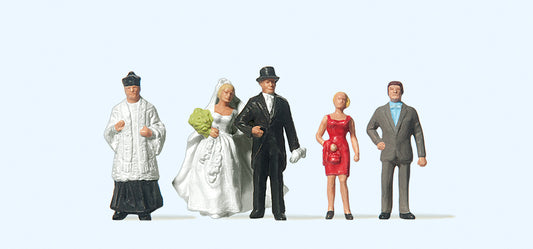 Preiser 14058 Catholic Wedding Group (5) Standard Figure Set HO