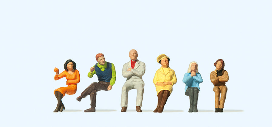 Preiser 14073 Seated Persons (6) Standard Figure Set HO