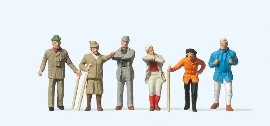 Preiser 14077 Wanderers (6) Standard Figure Set HO