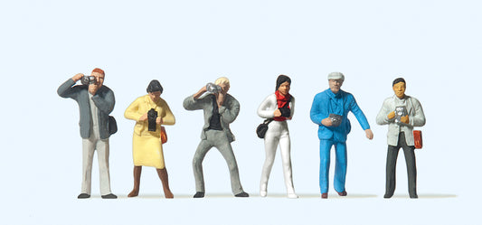 Preiser 14080 Photographers (6) Standard Figure Set HO