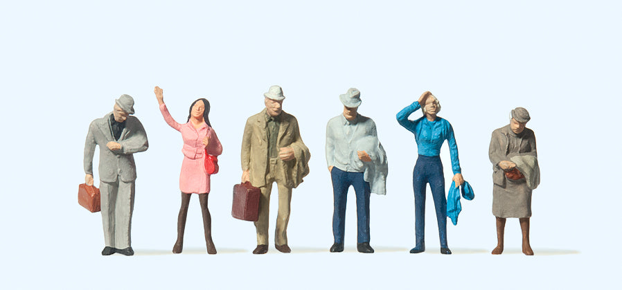 Preiser 14088 Waiting Passengers (6) Standard Figure Set HO