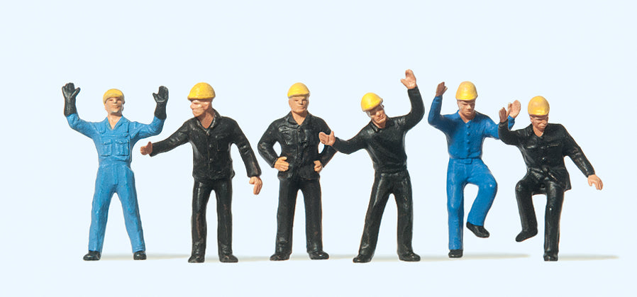 Preiser 14105 Railway Shunters (6) Standard Figure Set HO