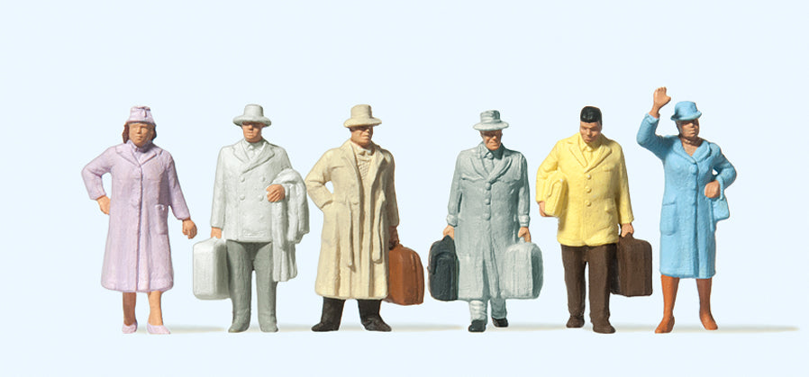 Preiser 14117 Travellers Era III (6) Standard Figure Set HO