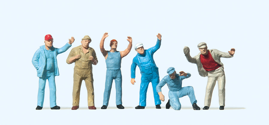 Preiser 14127 Standing Truckers (6) Standard Figure Set HO