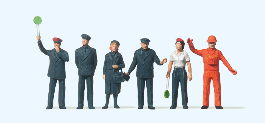 Preiser 14140 DB Train Personnel (6) Standard Figure Set HO