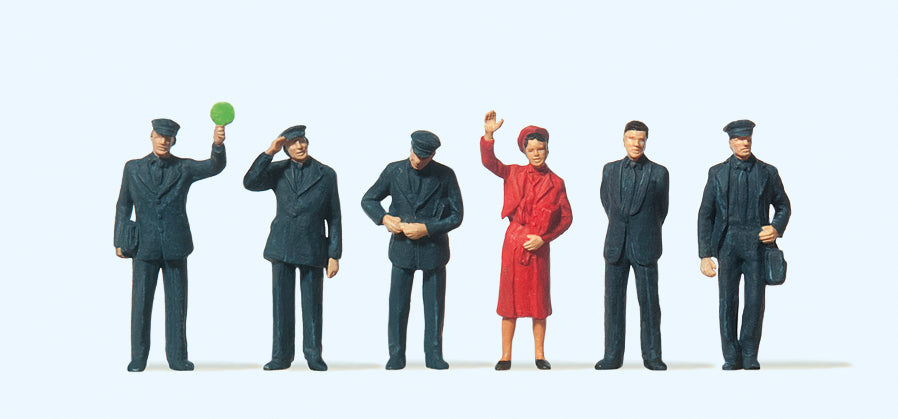 Preiser 14141 DB Train Personnel (6) Standard Figure Set HO