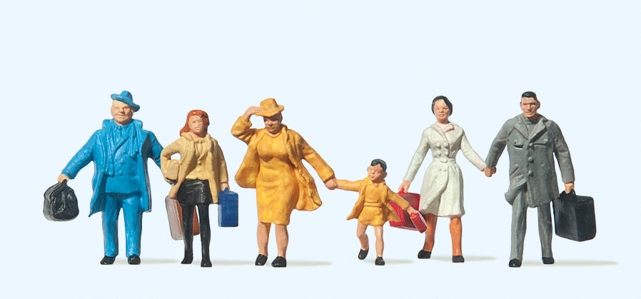 Preiser 14142 Passengers Hurrying (6) Standard Figure Set HO