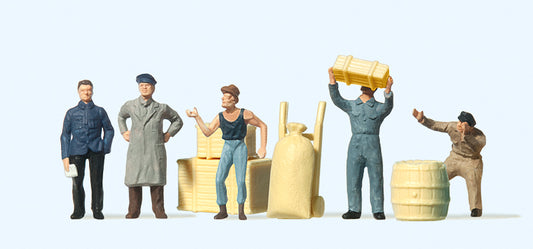 Preiser 14147 At the Goods Shed (5) Standard Figure Set HO