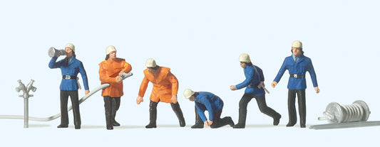 Preiser 14201 Firemen (6) Standard Figure Set HO