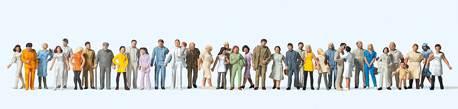 Preiser 14402 Standing/Walking Passers By (36) Standard Figure Set HO