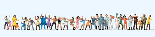 Preiser 14414 Funfair Visitors (30) Standard Figure Set HO