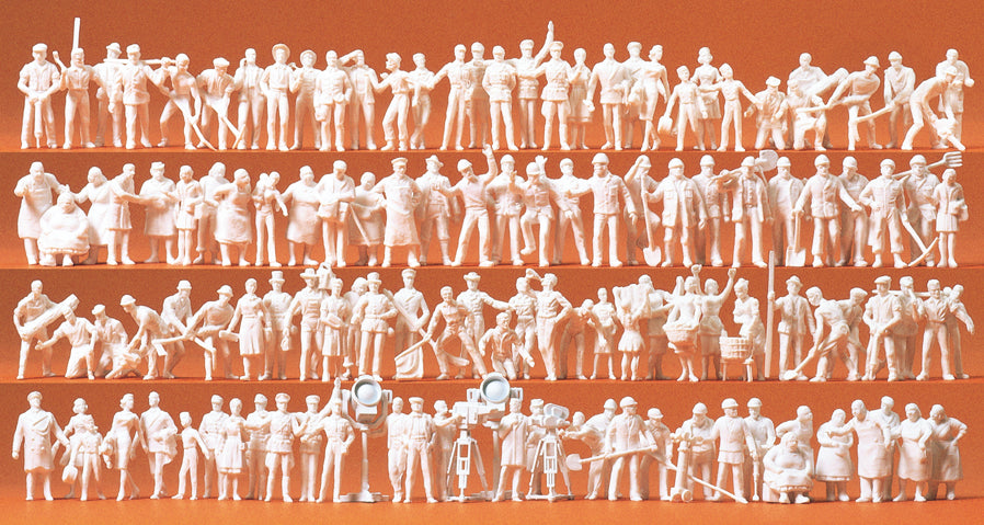 Preiser 16326 Workers (120) Unpainted Figures HO