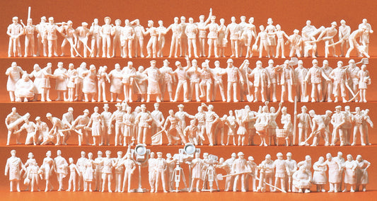 Preiser 16326 Workers (120) Unpainted Figures HO