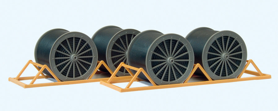 Preiser 17117 Cable Drums/Transport Rack Kit HO