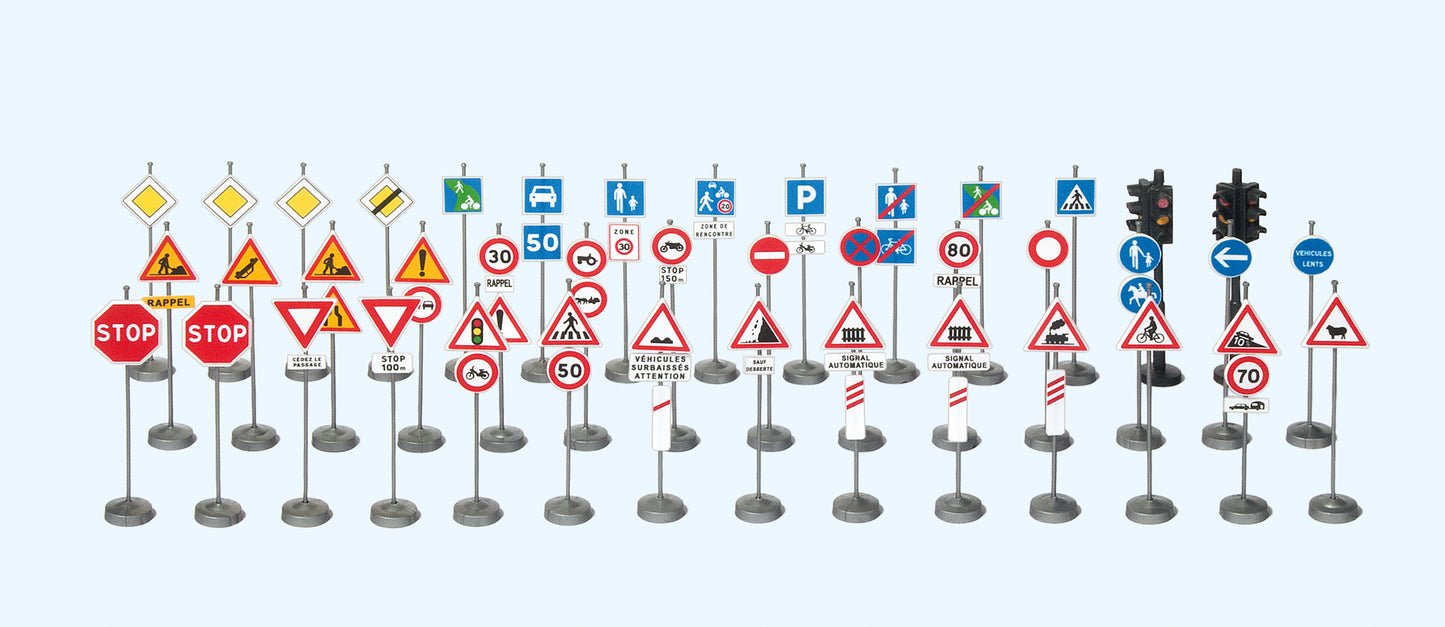 Preiser 18206 French Road Traffic Signs Kit HO