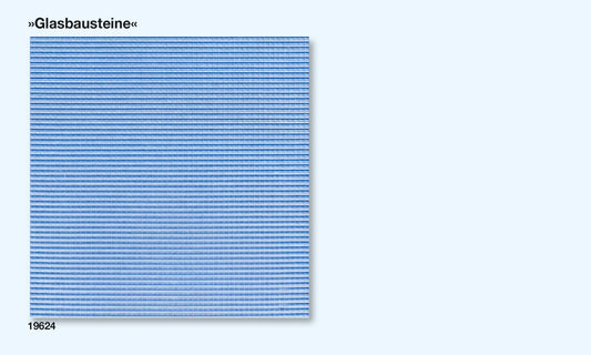 Preiser 19624 Glass Brick Sheet Transparent 95x95mm (3) HO