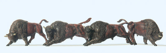 Preiser 20391 Circus Buffalos (4) Figure Set HO