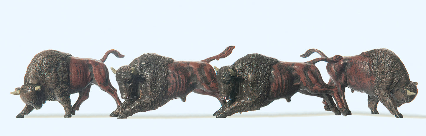 Preiser 20391 Circus Buffalos (4) Figure Set HO