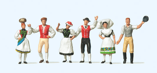 Preiser 24604 German National Costume (6) Figure Set HO