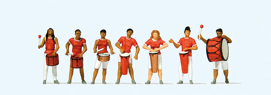 Preiser 24626 Carnival Samba Drumming Group (7) Figure Set HO