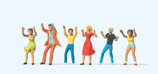 Preiser 24660 Fairground Swingboat Riders (6) Figure Set HO