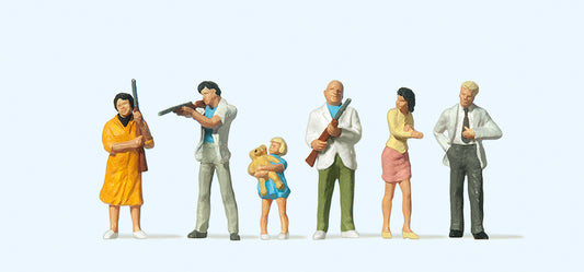 Preiser 24662 Fairground Shooting Gallery (6) Figure Set HO