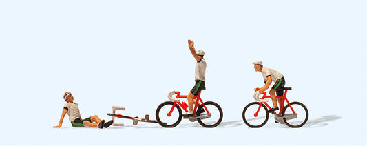 Preiser Racing Cyclists Team 2 (3) Figure Set HO Gauge PR25005