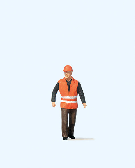 Preiser 28008 Railway Worker in Safety Vest Figure HO