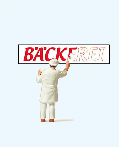 Preiser 28082 Sign Writer Figure HO