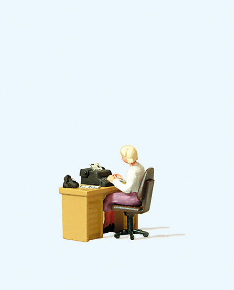 Preiser 28094 Secretary at her Desk Figure HO