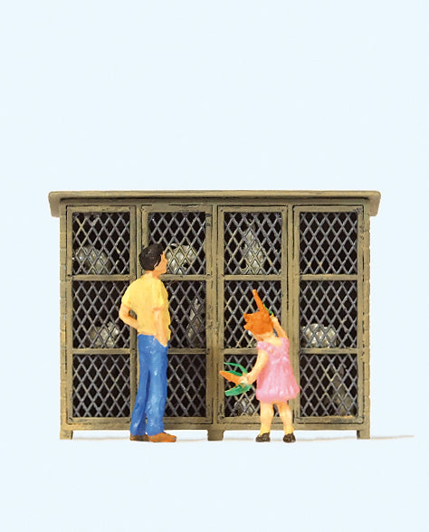 Preiser 28099 Feeding the Rabbits Figure HO