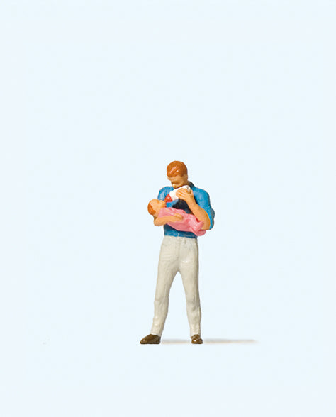 Preiser 28177 Father with Baby Figure HO