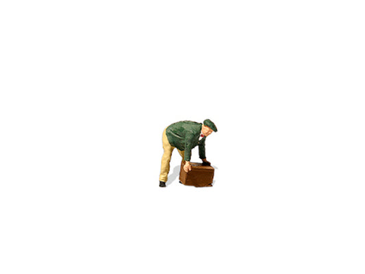 Preiser Man Lifting a Crate Figure PR28275 HO Gauge
