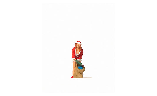 Preiser 29028 Christmas Girl with Sack of Gifts Figure HO