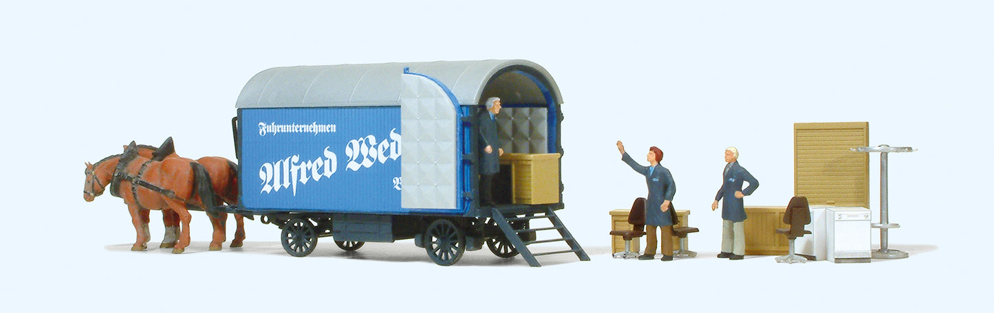 Preiser 30494 Horse Drawn Furniture Wagon HO