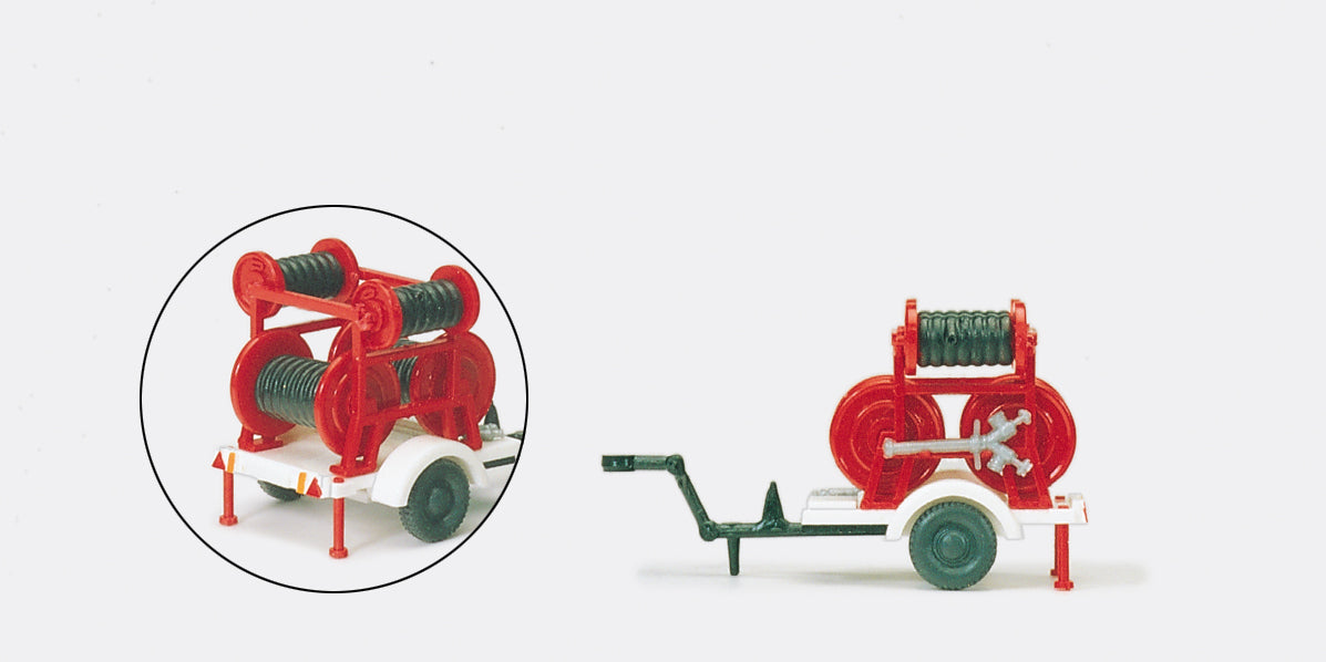 Preiser 31254 Fire Service Hose Trailer Ziegler 2 B/2C Kit HO