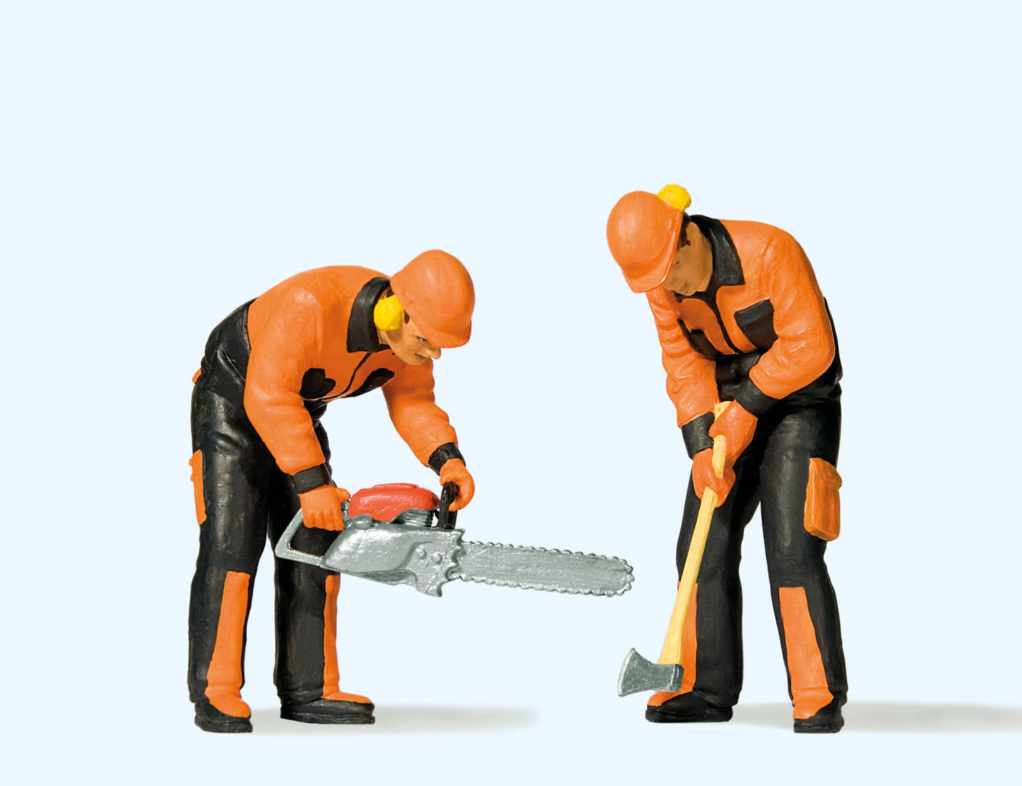 Preiser 44914 Modern Lumberjacks Orange/Black Uniform (2) Figure Set G Gauge