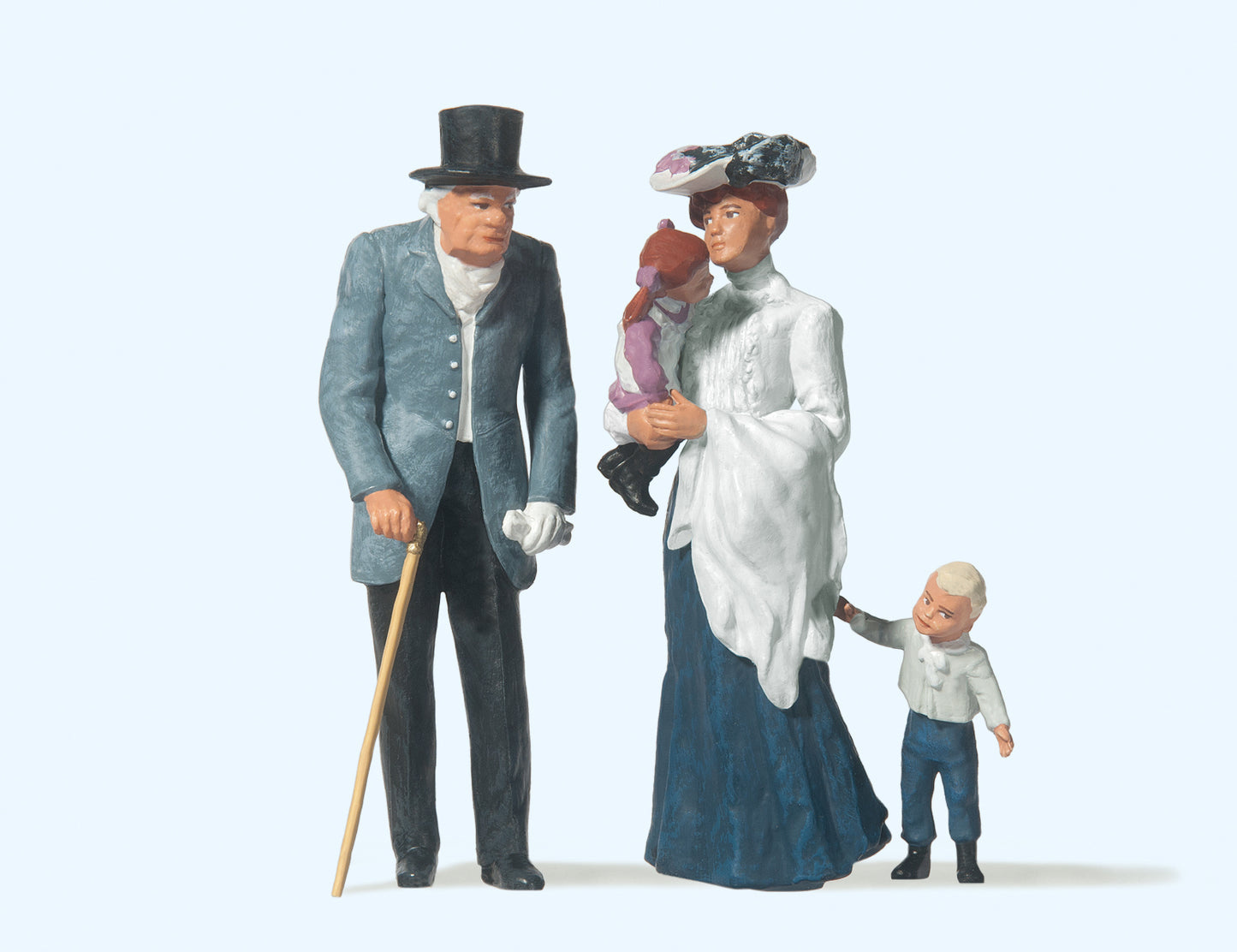 Preiser 45066 Old Man with Woman and Children Figure Set G Gauge