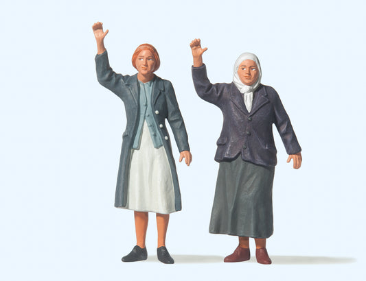 Preiser 45083 Women Waving at the Platform (2) Figure Set G Gauge