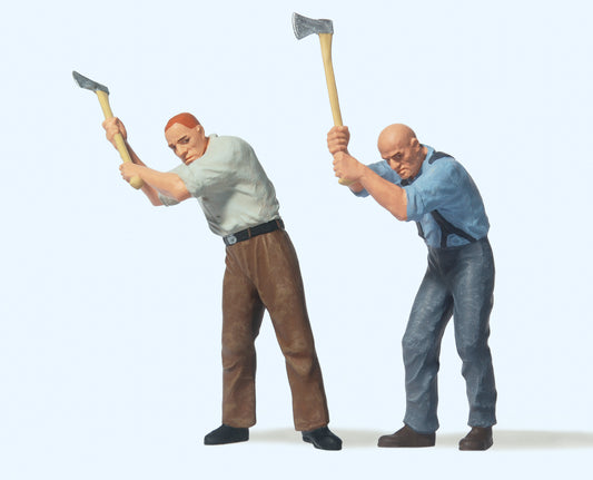 Preiser 45086 Lumberjacks (2) Figure Set G Gauge