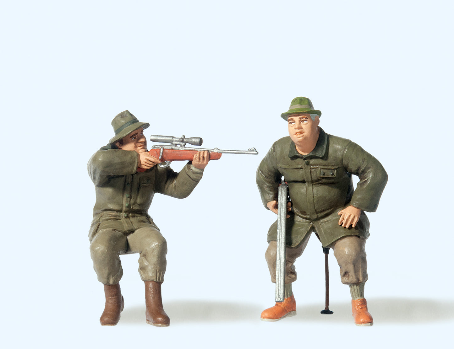 Preiser 45137 Huntsmen Seated (2) Figure Set G Gauge