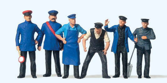 Preiser 45153 Railway Personnel (6) Standard Figure Set G Gauge