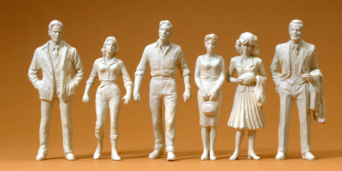 Preiser 45178 Passers By (6) Unpainted Figures G Gauge